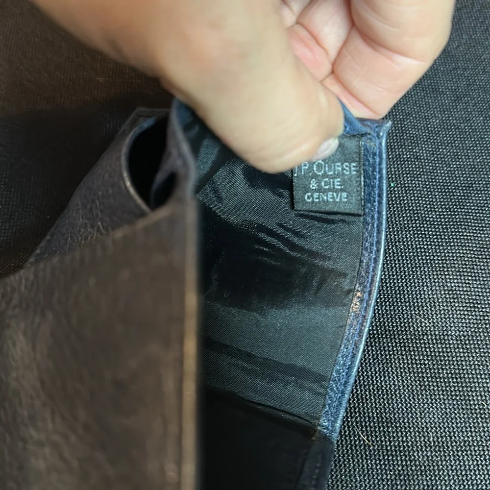 JP Ourse & Cie (Bolivia) Blue slim trifold wallet